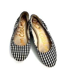 SZ 12 Sam Edelman Black and White Checkered Women's Flats -used